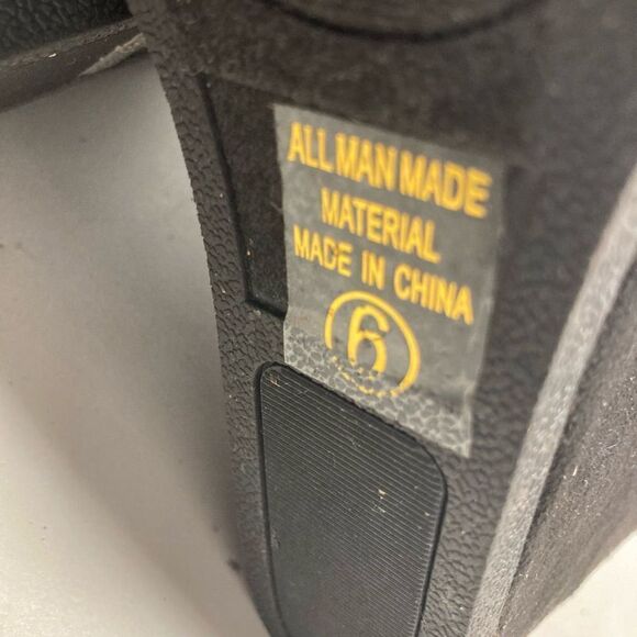 MANHATTAN Collection Black faux suede Wedge booties Size 6 - Picture 4 of 12